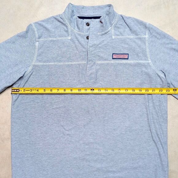 Vineyard Vines Edgartown Shep Shirt Size LARGE Pima Cotton Henley Sweater Golf - Picture 9 of 9